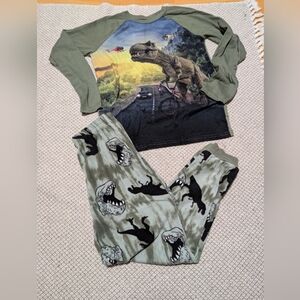 Wonder Nation Green and Black Pajama Set